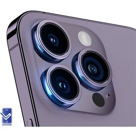 تصویر گلس محافظ لنز گوشی آیفون Apple iPhone 14 Pro/Pro Max مدل دور فلزی 