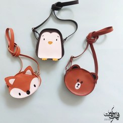 تصویر کیف بچگانه چرمی طرح حیوانات 