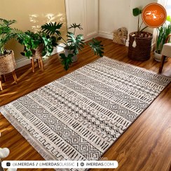 تصویر فرش ماشینی مراکشی کد 41296 زمینه کرم ۴۰۰ شانه 