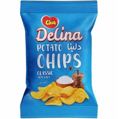 تصویر چیپس لینا مدل دلینا با طعم نمک دریایی 60 گرمی 