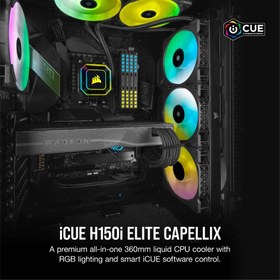 تصویر خنک کننده پردازنده کورسیر مدل iCUE H150i ELITE CAPELLIX CORSAIR iCUE H150i ELITE CAPELLIX Liquid CPU Cooler