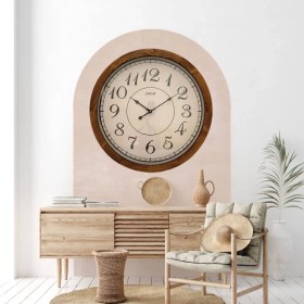 تصویر ساعت دیواری فریم چوبی ژیوار مدل ZH-601 wall clock wooden frame code ZH-601