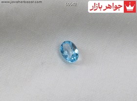 تصویر نگین توپاز سوئیس شفاف زیبا کد 60642 