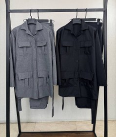 تصویر ست مانتو شلوار زنانه داکرون مدل غزاله 