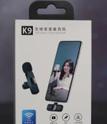 تصویر میکروفن یقه ای بی سیم مدل k9 Dual (دو میکروفن) ا K9 wireless microphone K9 wireless microphone