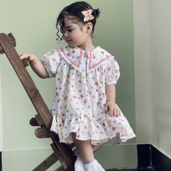 تصویر پیراهن دخترانه طرح رویا سایز ۴ تا ۶ سال جنس کرپ نخ پفکی 