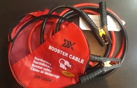 تصویر کابل اتصال۲ متری باطری به باطری ۱۲۰۰ آمپر با کیف همراه 2 meter battery to 1200 amp battery connection cable with bag