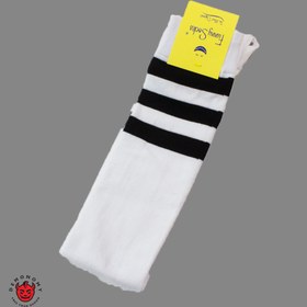 تصویر جوراب زنانه بلند مشکی طرح آدیداس کدPH233 السوان Elswan Socks For Women