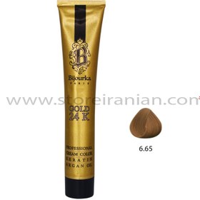 تصویر رنگ مو بیجورکا بلوند فندقی تیره شماره 6.65 حجم 100 میلی لیتر Bijourka Dark Tobacco Blonde Hair Color No.6.65 100ml