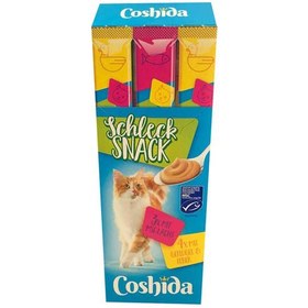 تصویر بستنی گربه با طعم اردک و ماهی کوشیدا – Coshida Cat Cream Treatschleck Snack 