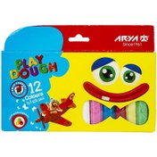 تصویر خمیر بازی ۱۲ رنگ آریا جعبه مقوایی 