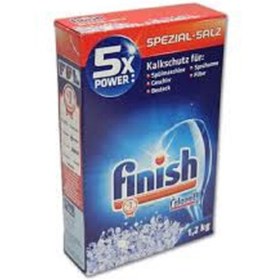 تصویر نمک ماشین ظرفشویی فینیش 1.5 کیلوگرم – آنزیم دار – Finish calgonit 1,5kg spezial – salz 