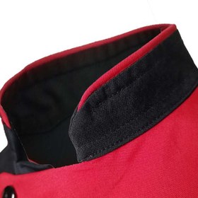 تصویر روپوش آشپزی مدل شف مشکی قرمز (لباس سراشپزی) - XL 