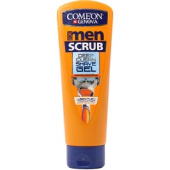 تصویر ژل اصلاح مردانه مدل اسکراب 200میل کامان Comeon Shave Gel Scrub For Men 200ml