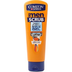 تصویر ژل اصلاح مردانه مدل اسکراب 200میل کامان Comeon Shave Gel Scrub For Men 200ml