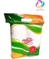 تصویر دستمال حوله ای کاغذی سه لایه دو قلو شکوه 