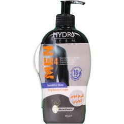 تصویر کرم موبر بدن آقایان هیدرودرم (Hydroderm) مدل Depilatory مناسب پوست های حساس حجم 330 میلی لیتر وکس و موم