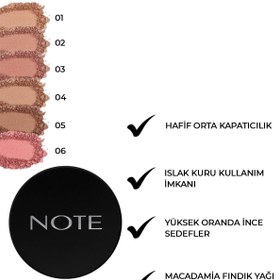 تصویر رژ گونه اورجینال برند Note cosmetics مدل Baked Allık Işıltılı Highlighter کد 474740727 