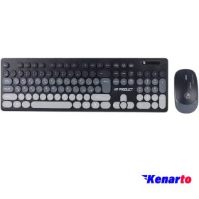 تصویر کیبورد و ماوس بی سیم ایکس پی پروادکت مدل XP-W5500 با حروف فارسی XP-Product XP-W5500 Wireless Keyboard and Mouse