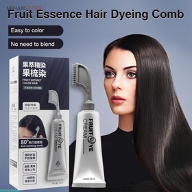 تصویر رنگ مو گیاهی رفع سفیدی مو با شانه FRUIT HAIR 