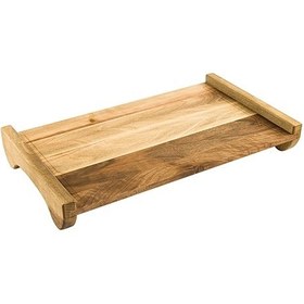 تصویر سینی پایه دار - چوب Rectangular tray