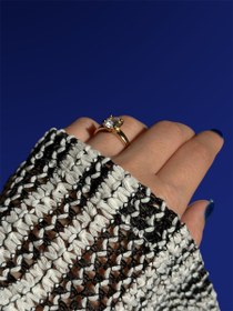 تصویر انگشتر تک نگین سولیتر 