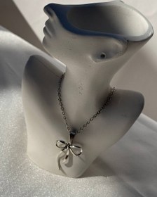 تصویر گردنبند استیل پاپیون 