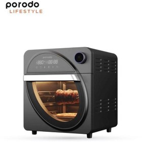 تصویر فر سرخ کن 14.5 لیتری دو حالته با کنترل لمسی با گردش هوای پیشرفته Porodo 14.5L Air Fryer & Oven With Touch Control!