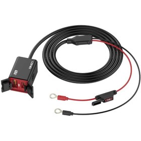 تصویر شارژر فندکی موتور سیکلت الدینیو مدل C108 ظرفیت ۶۰ وات فست شارژ 