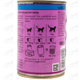 تصویر کنسرو گربه ویسکاس با طعم تن مدل خورشتی 400 گرم Whiskas Cat With Tuna 400g