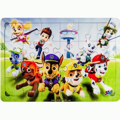 تصویر پازل چوبی سگهای نگهبان 