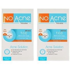 تصویر صابون شستشو نو آکنه مدل تی سی سی وزن 100 گرم بسته 2 عددی 