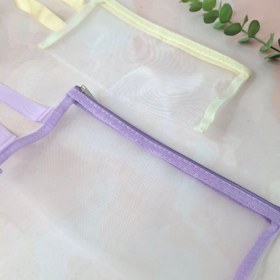 تصویر پوشه توری دسته دار رنگی B6 - زرد 