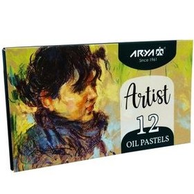 تصویر مداد شمعی ۱۲ رنگ آریا Arya Artist 2601 ا Arya Artist 2601 12 Color Oil Pastels Arya Artist 2601 12 Color Oil Pastels
