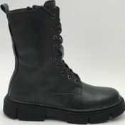 تصویر بوت کلاسیک زارا چرم مشکی کد 2105 