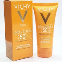 تصویر کرم ضد آفتاب بی رنگ ولوتی پوست نرمال تا خشک ویشی +SPF50 ا VICHY CAPITAL SOLEIL VELVETY CREAM SPF50+ 50 ML VICHY CAPITAL SOLEIL VELVETY CREAM SPF50+ 50 ML