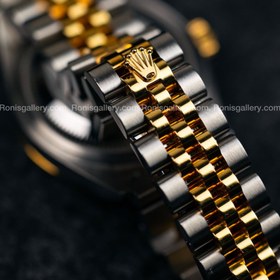 تصویر ساعت زنانه رولکس جاست صفحه سفید مدل ROLEX DATE JUST 904 L 