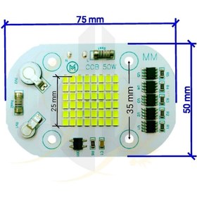 تصویر چیپ 50 وات برند MM برق مستقیم مدل سئول DOB 50w 