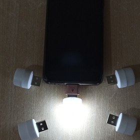 تصویر لامپ ال ای دی مدل USB قطر 2سانت 