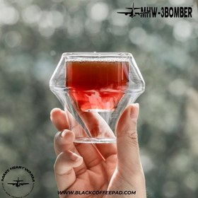 تصویر شات شیشه ای دوجداره بمبر MHW-3BOMBER Double Wall Glass Nighten Cup