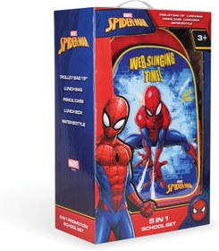 تصویر Marvel Spiderman Web Sling Time Action 5in1 Trolley School Bag Set Kids Backpack Gift Water ResistantBox set 1834 - ارسال 15 الی 20 روز کاری 