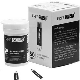 تصویر نوار تست قند خون فری سنس مدل FS-TS50 بسته ۵۰ عددی 