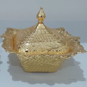 تصویر قندان مربع متوسط زارا گیفت رنگ نقره ای 