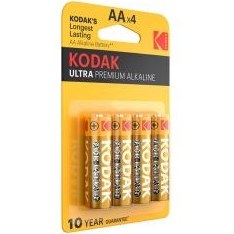 تصویر باتری قلمی آلکالاین کداک مدل Kodak Ultra Premium Alkaline پک 4 عددی Kodak Ultra Premium Alkaline AA Battery 4 pcs