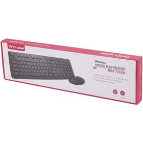 تصویر کیبورد و ماوس بی سیم تسکو مدل TKM 7018 TSCO TKM 7018 Wireless Keyboard and Mouse