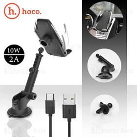 تصویر هولدر و شارژر وایرلس چندکاره موبایل هوکو HOCO CA34 Wireless Charge توان 10 وات 