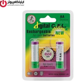 تصویر باتری قلمی Alkalain برند Digital C.F.L بسته 2 عددی با ظرفیت 4550mAh 