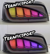 تصویر چراغ عقب پارس سه بعدی طرح جنسیس ا 2 عددی مولتی کالر 