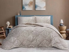 تصویر سرويس لحاف يکنفره 2تکه طرح فلورین گردویی – لایکو 