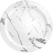 تصویر بشقاب یکبار مصرف الماس مدل ماربل بزرگ پیکنیک 